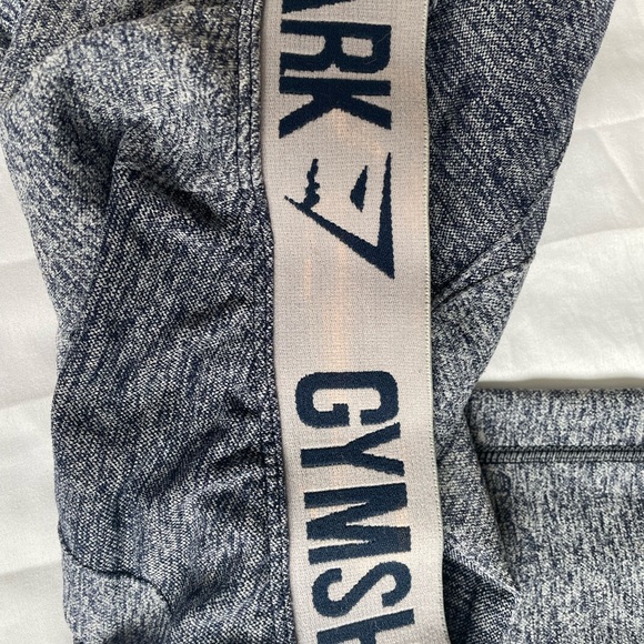GYMSHARK BLUE LOGO WAISTBAND LEGGINGS  CLASSIC BOOTY COUNTOUR AMAZING CONDITION - Picture 4 of 4